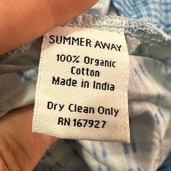 NEW Summer Away at Free People Roberta Dress Sz S Blue Ocean Checks Ruched - Picture 15 of 15